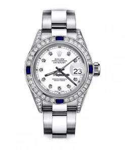 Fabulous Imitation Rolex Oyster Perpetual Lady Date 69160 Automatic Movement 26mm Steel Case Womens Watch