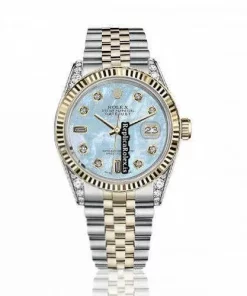 Defect Fake Rolex Datejust 16013 Automatic Movement 36mm Gold/steel Case Mens/unisex Watch