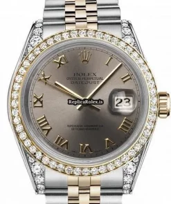 Attractive Copy Rolex Datejust 16233 Automatic Movement 36mm Gold/steel Case Mens/unisex Watch