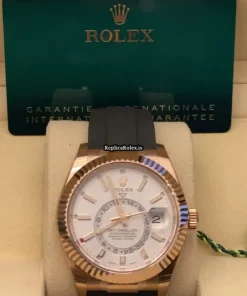 Superb Replica Rolex Sky-dweller 326235 Caliber 9001 Automatic Movement 42mm Rose Gold Case Mens/unisex Watch