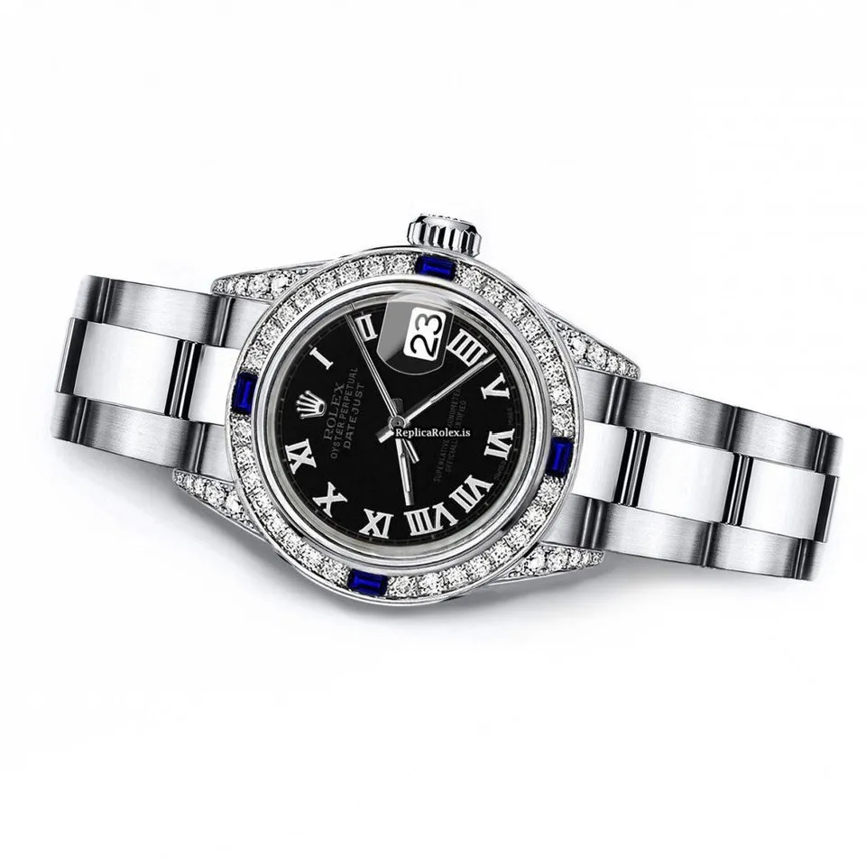 Best Fake Rolex Oyster Perpetual Lady Date 69160 Automatic Movement 26mm Steel Case Womens Watch - Image 2