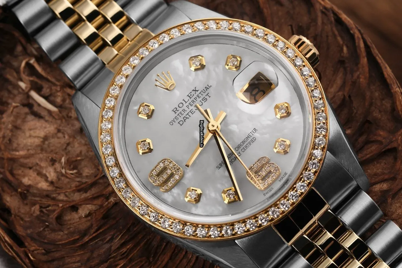 Wonderful Fake Rolex Datejust 16013 Automatic Movement 36mm Gold/steel Case Mens/unisex Watch