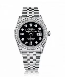 Pleasing Replica Rolex Oyster Perpetual Lady Date 69160 Automatic Movement 26mm Steel Case Womens Watch