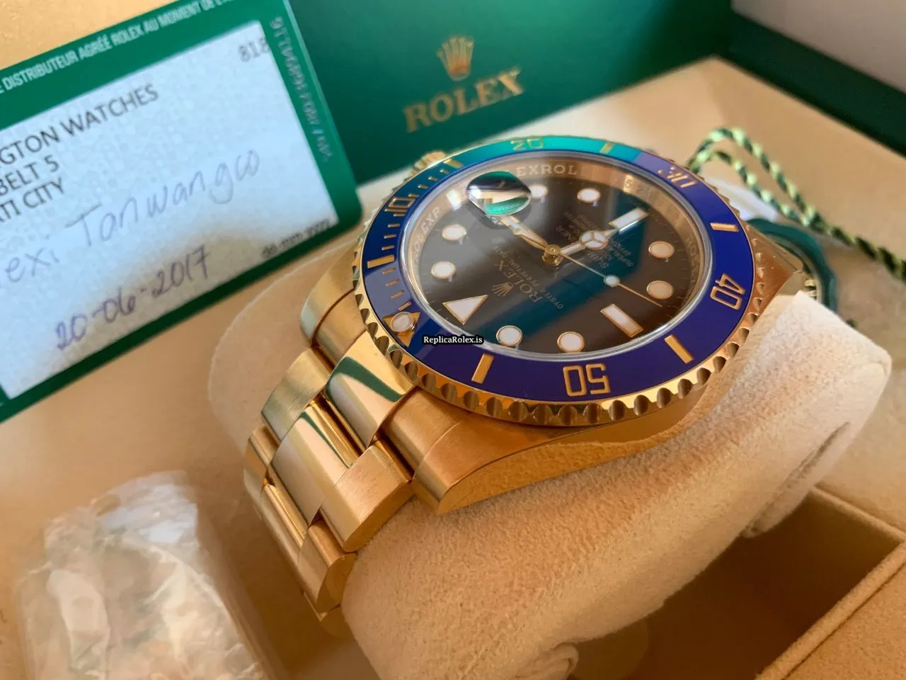 Lovely Imitation Rolex Submariner Date 116618lb Caliber 3135 Automatic Movement 40mm Yellow Gold Case Mens/unisex Watch - Image 6