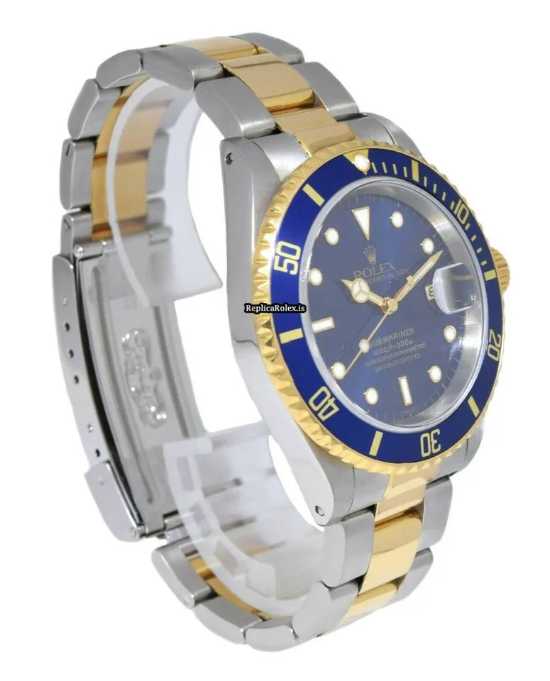 Marvellous Knockoff Rolex Submariner Date 16613 Automatic Movement 40mm Gold/steel Case Mens/unisex Watch - Image 8