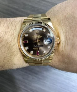 Fine Replica Rolex Day-date 36 118235 Caliber 3155 Automatic Movement 36mm Rose Gold Case Mens/unisex Watch