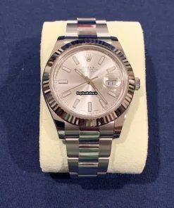 High Quality Fake Rolex Datejust II 116334 Caliber 3136 Automatic Movement 41mm White Gold Case Mens/unisex Watch