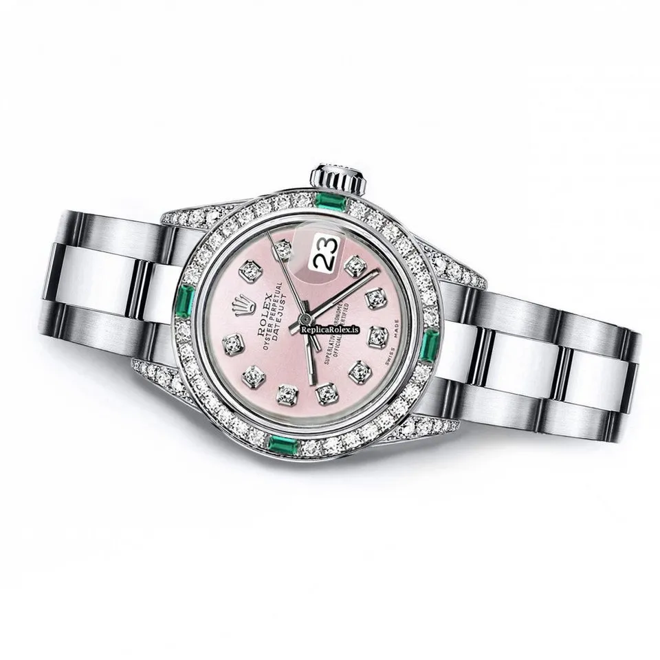 Reliable Fake Rolex Oyster Perpetual Lady Date 69160 Automatic Movement 26mm Steel Case Womens Watch - Image 2