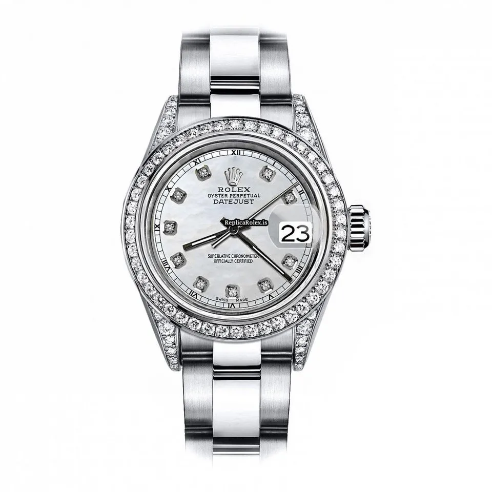Beautiful Fake Rolex Oyster Perpetual Lady Date 69160 Automatic Movement 26mm Steel Case Womens Watch