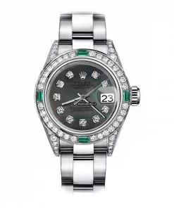 Amazing Replica Rolex Oyster Perpetual Lady Date 69160 Automatic Movement 26mm Steel Case Womens Watch