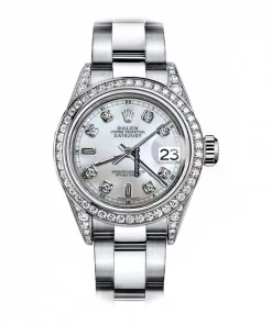 Defect Replica Rolex Oyster Perpetual Lady Date 69160 Automatic Movement 26mm Steel Case Womens Watch