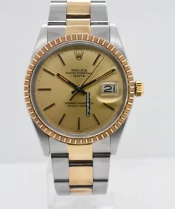 Awesome Fake Rolex Oyster Perpetual Date 15053 Caliber 3035 Automatic Movement 34mm Gold/steel Case Mens/unisex Watch