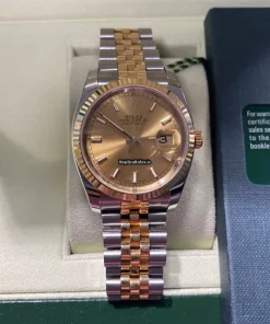 Lovely Replica Rolex Datejust 116233g Automatic Movement 36mm Yellow Gold Case Mens/unisex Watch