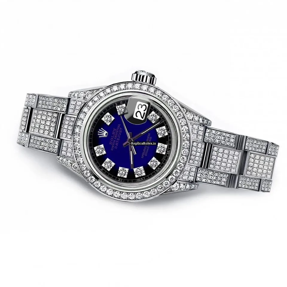 Marvellous Fake Rolex Oyster Perpetual Lady Date 69160 Automatic Movement 26mm Steel Case Womens Watch - Image 2