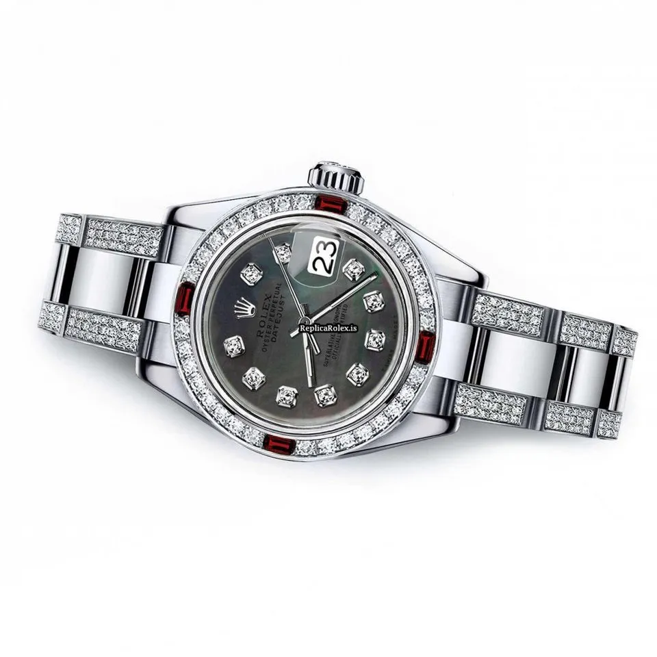 Unique Replicas Rolex Oyster Perpetual Lady Date 69160 Automatic Movement 26mm Steel Case Womens Watch - Image 2