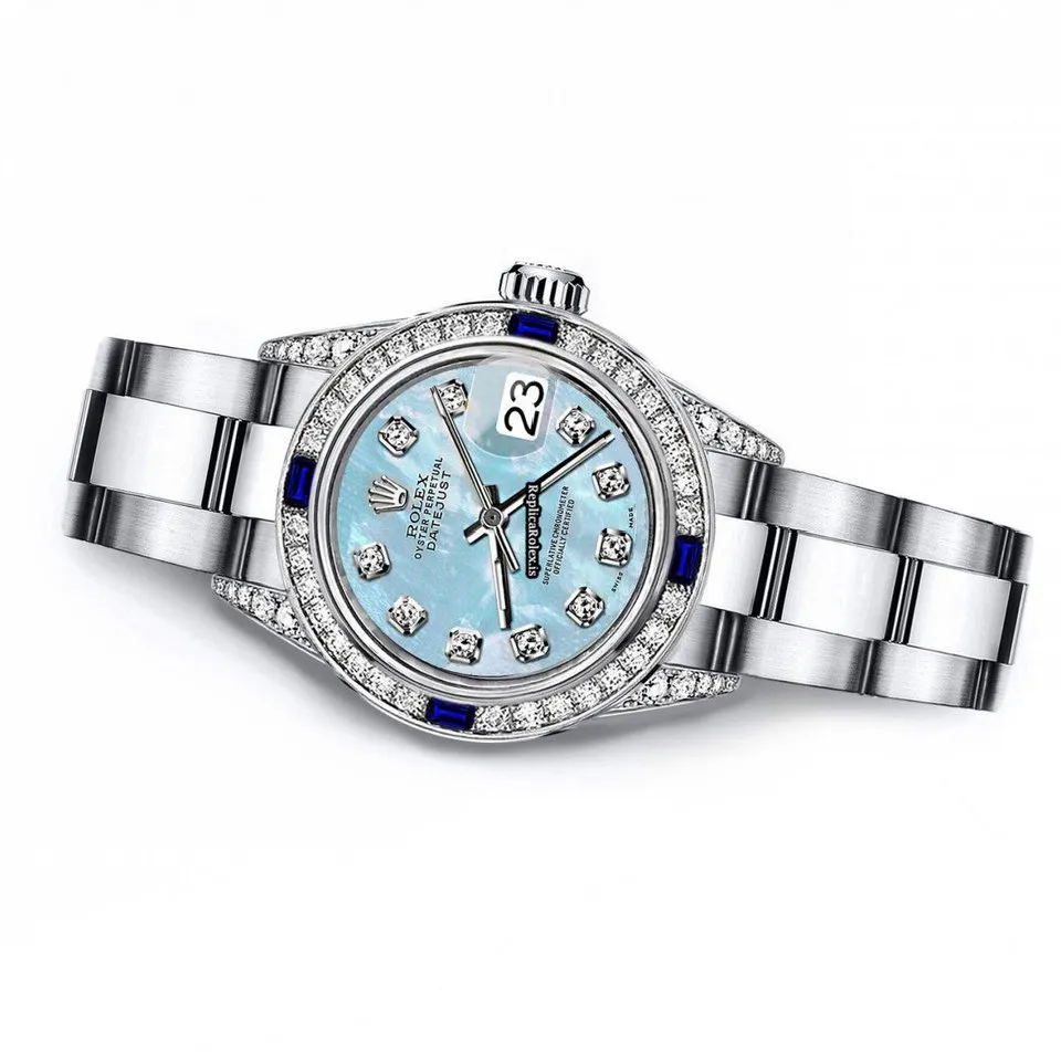 Affordable Fake Rolex Oyster Perpetual Lady Date 69160 Automatic Movement 26mm Steel Case Womens Watch - Image 2