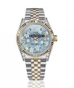 Good Fake Rolex Lady-datejust 69173 Automatic Movement 26mm Gold/steel Case Womens Watch