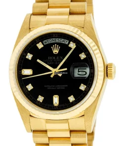 Excellent Replica Rolex Day-date 36 18038 Caliber 3055 Automatic Movement 36mm Yellow Gold Case Mens/unisex Watch