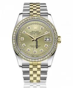 Fabulous Replica Rolex Datejust 16013 Automatic Movement 36mm Gold/steel Case Mens/unisex Watch