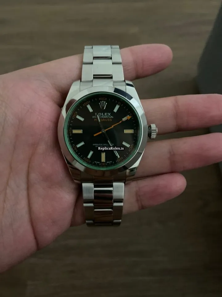 Incredible Fake Rolex Milgauss 116400gv Caliber 3131 Automatic Movement 40mm Steel Case Mens/unisex Watch - Image 6