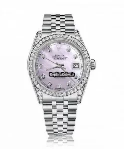 Well Made Fake Rolex Oyster Perpetual Lady Date 69160 Automatic Movement 26mm Steel Case Womens Watch