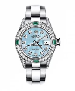 Top Fake Rolex Oyster Perpetual Lady Date 69160 Automatic Movement 26mm Steel Case Womens Watch