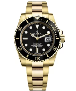 Pleasing Replica Rolex Submariner Date 116618ln Caliber 3135 Automatic Movement 40mm Yellow Gold Case Mens/unisex Watch