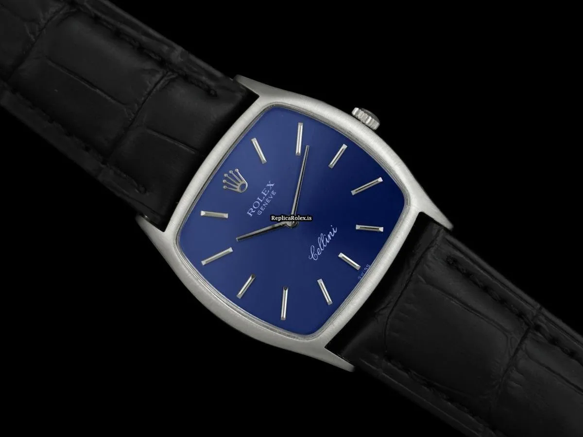 Ideal Fake Rolex Cellini 8162 Caliber 1601 Manual Winding Movement 31.5x35mm White Gold Case Mens/unisex Watch