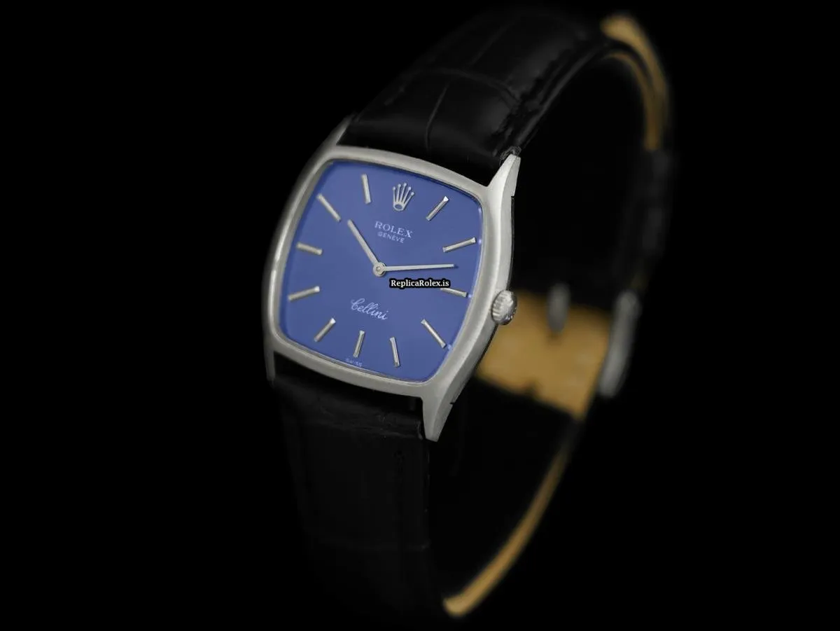 Ideal Fake Rolex Cellini 8162 Caliber 1601 Manual Winding Movement 31.5x35mm White Gold Case Mens/unisex Watch - Image 3