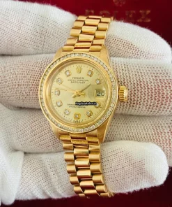 High Quality Fakes Rolex Lady-datejust 6917 Automatic Movement 26mm Yellow Gold Case Womens Watch