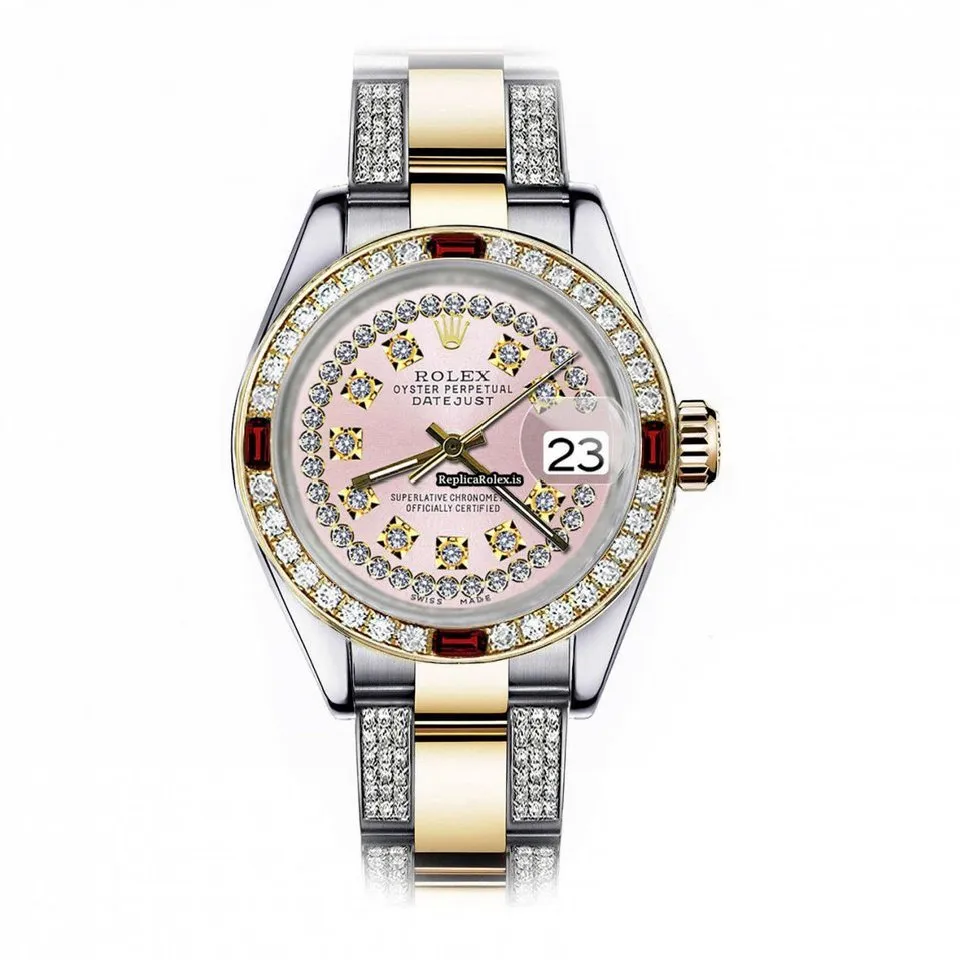 Swiss Replica Rolex Lady-datejust 69173 Automatic Movement 26mm Gold/steel Case Womens Watch