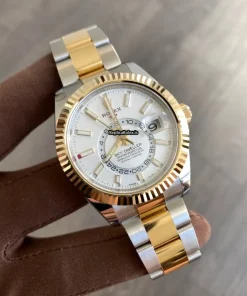 Design Copy Rolex Sky-dweller 326933 Caliber 9001 Automatic Movement 42mm Gold/steel Case Mens/unisex Watch