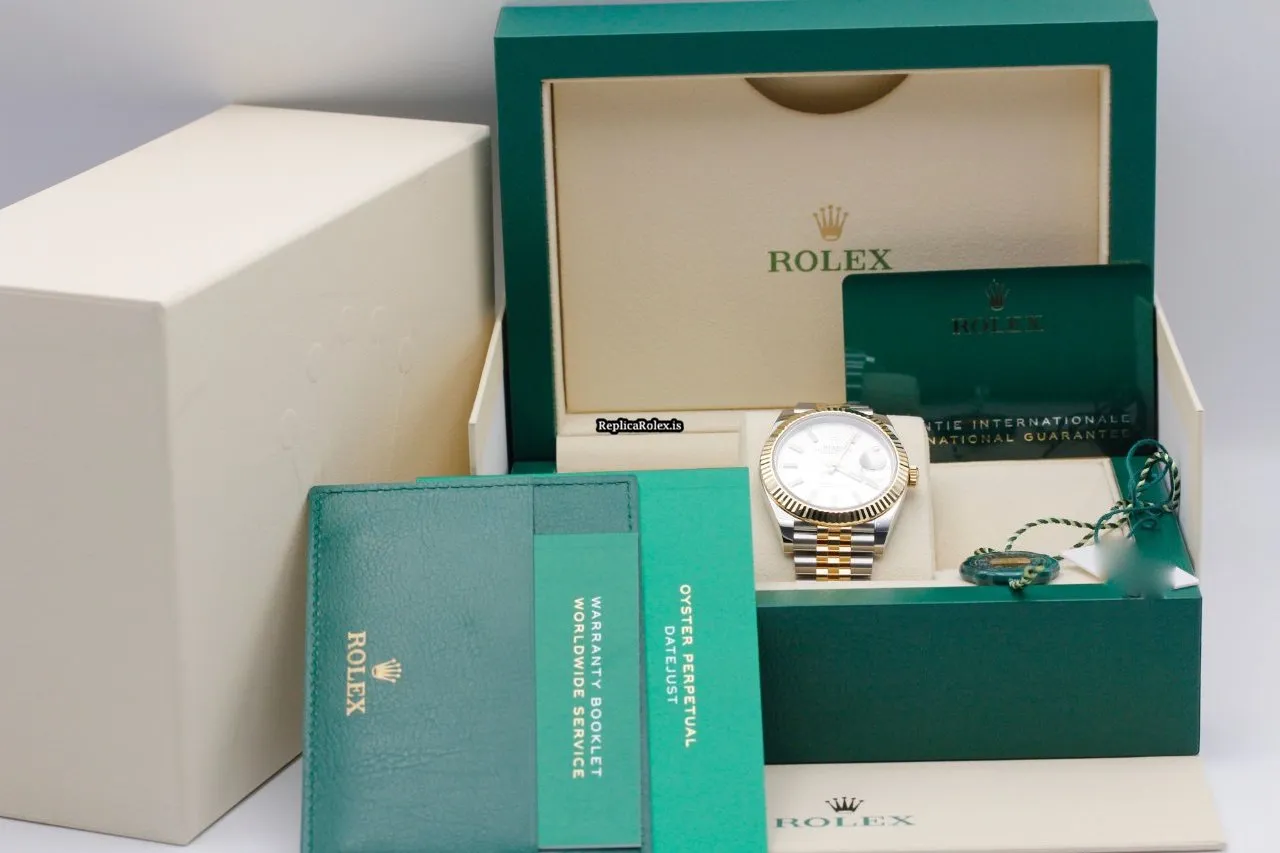 Affordable Replica Rolex Datejust 126333 41mm Gold/steel Case Watch - Image 11