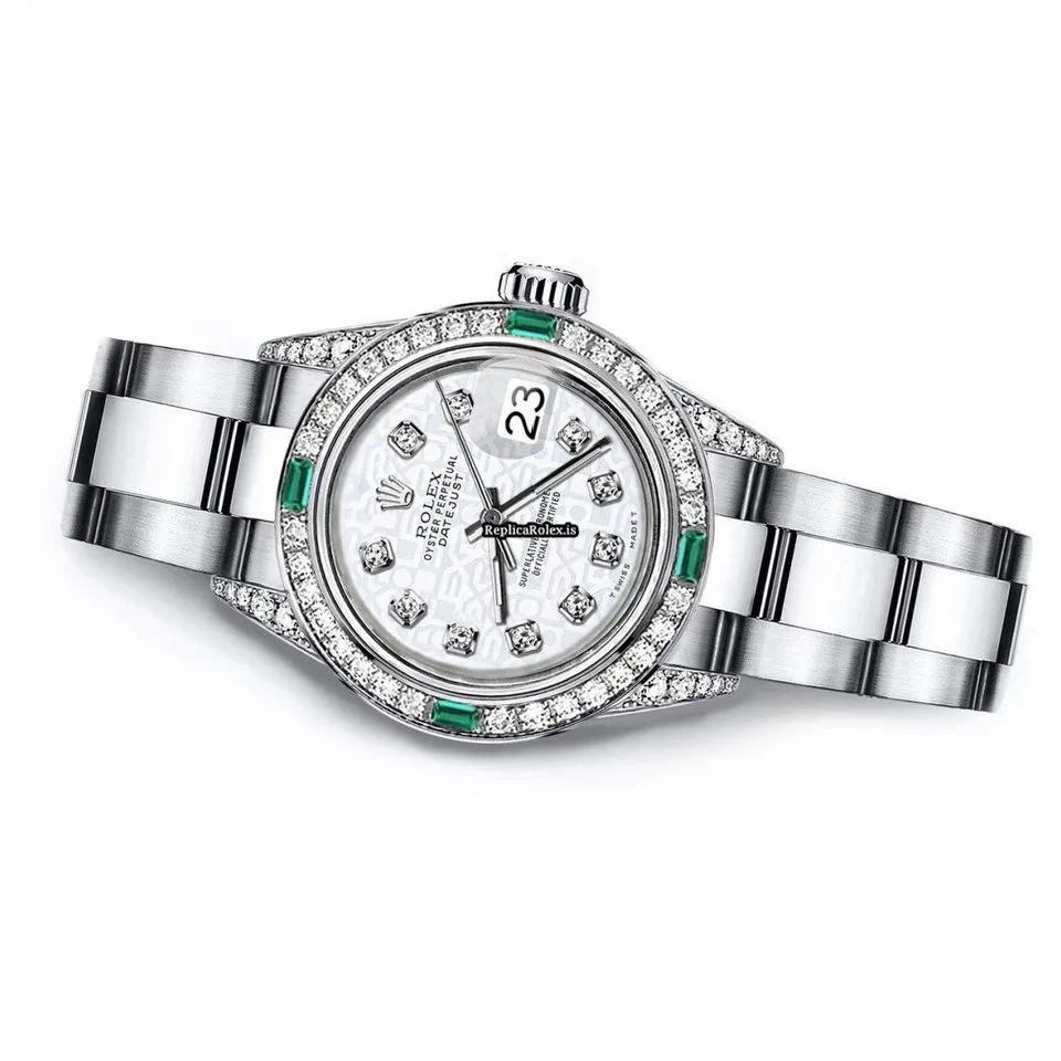 Marvellous Fake Rolex Oyster Perpetual Lady Date 69160 Automatic Movement 26mm Steel Case Womens Watch - Image 2