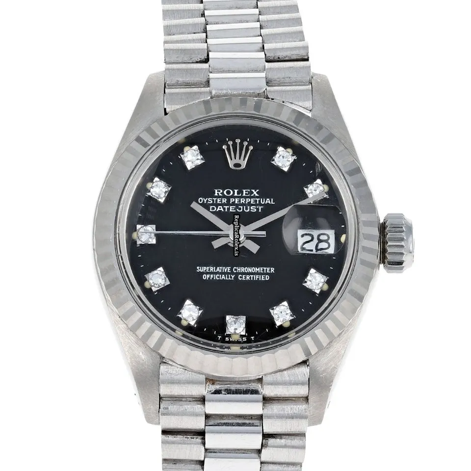 Amazing Replica Rolex Lady-datejust 6917 Caliber 2035 Automatic Movement 26mm White Gold Case Womens Watch