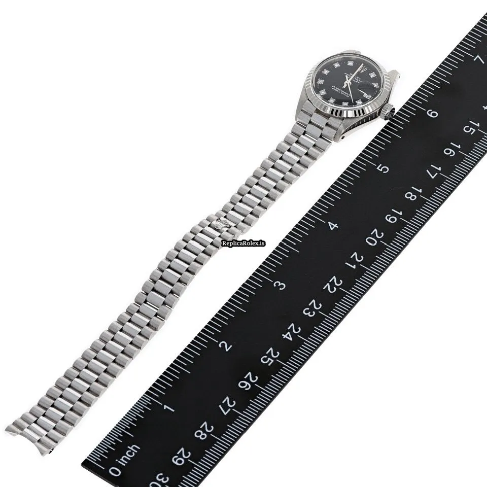 Amazing Replica Rolex Lady-datejust 6917 Caliber 2035 Automatic Movement 26mm White Gold Case Womens Watch - Image 13