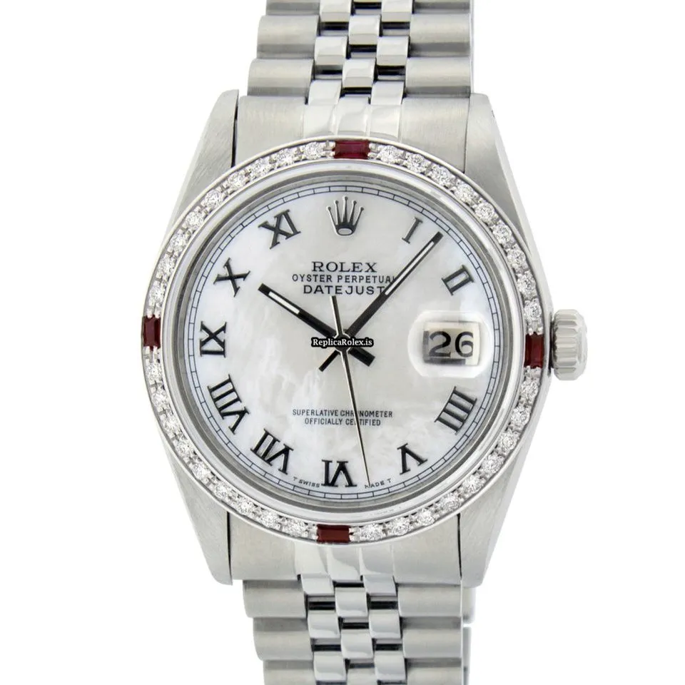 Awesome Fake Rolex Datejust Caliber 3035 Automatic Movement 36mm Steel Case Mens/unisex Watch - Image 2