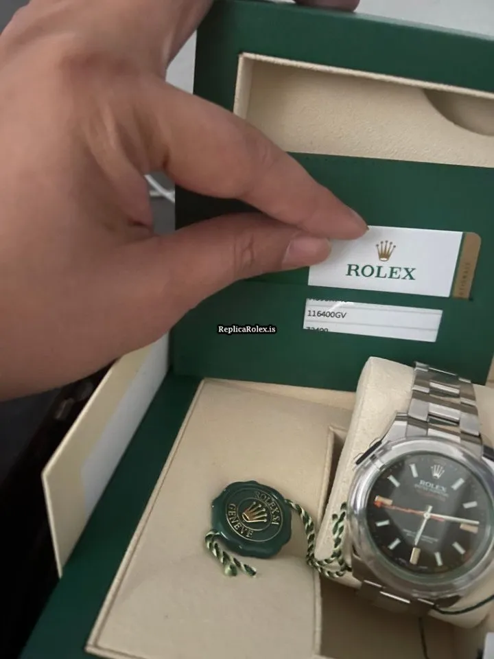 Design Replica Rolex Milgauss 116400gv Caliber 3131 Automatic Movement 40mm Steel Case Mens/unisex Watch - Image 3