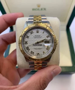 Offering Fake Rolex Datejust Turn-o-graph 16263 Automatic Movement 36mm Gold/steel Case Mens/unisex Watch