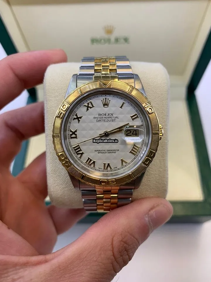 Offering Fake Rolex Datejust Turn-o-graph 16263 Automatic Movement 36mm Gold/steel Case Mens/unisex Watch