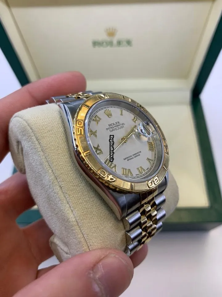 Offering Fake Rolex Datejust Turn-o-graph 16263 Automatic Movement 36mm Gold/steel Case Mens/unisex Watch - Image 7