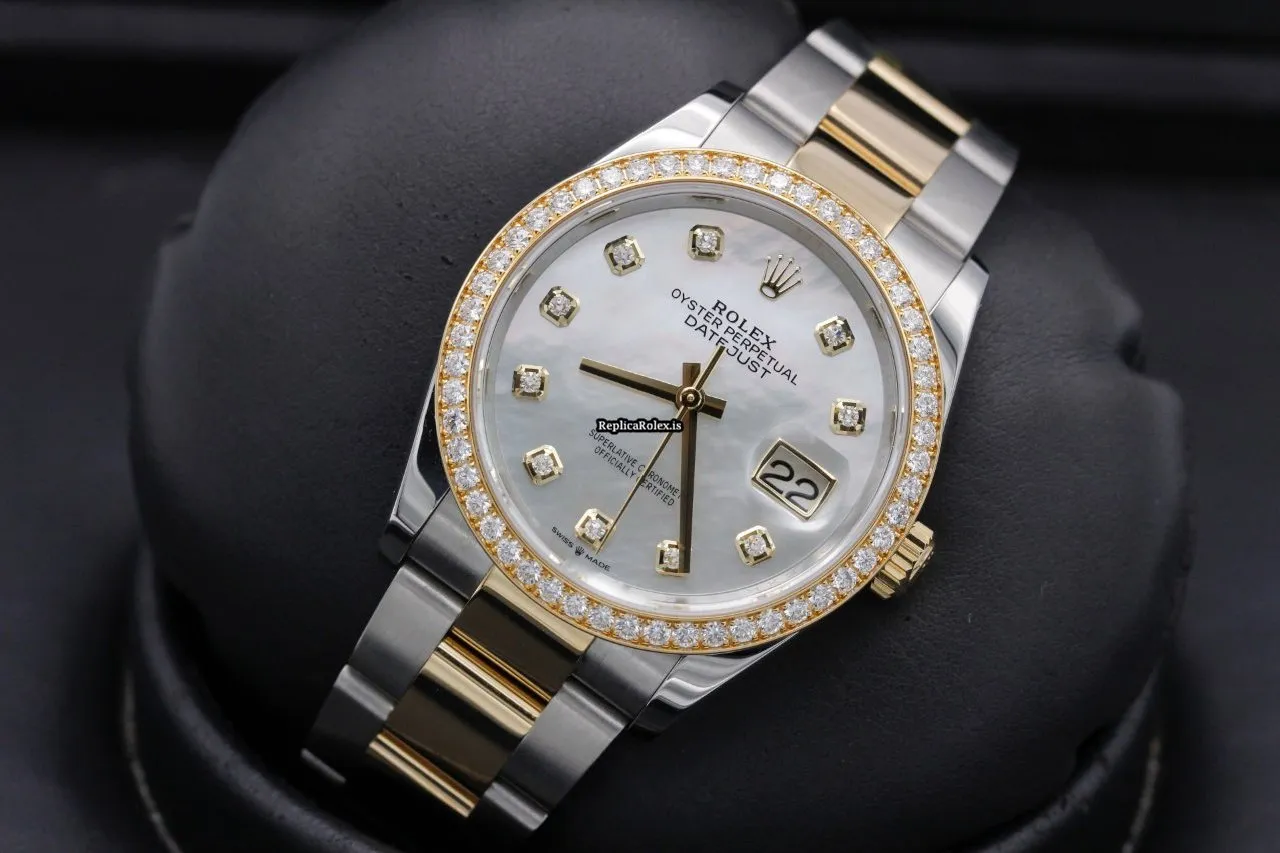 Excellent Replica Rolex Datejust 126283 36mm Gold/steel Case Watch - Image 10