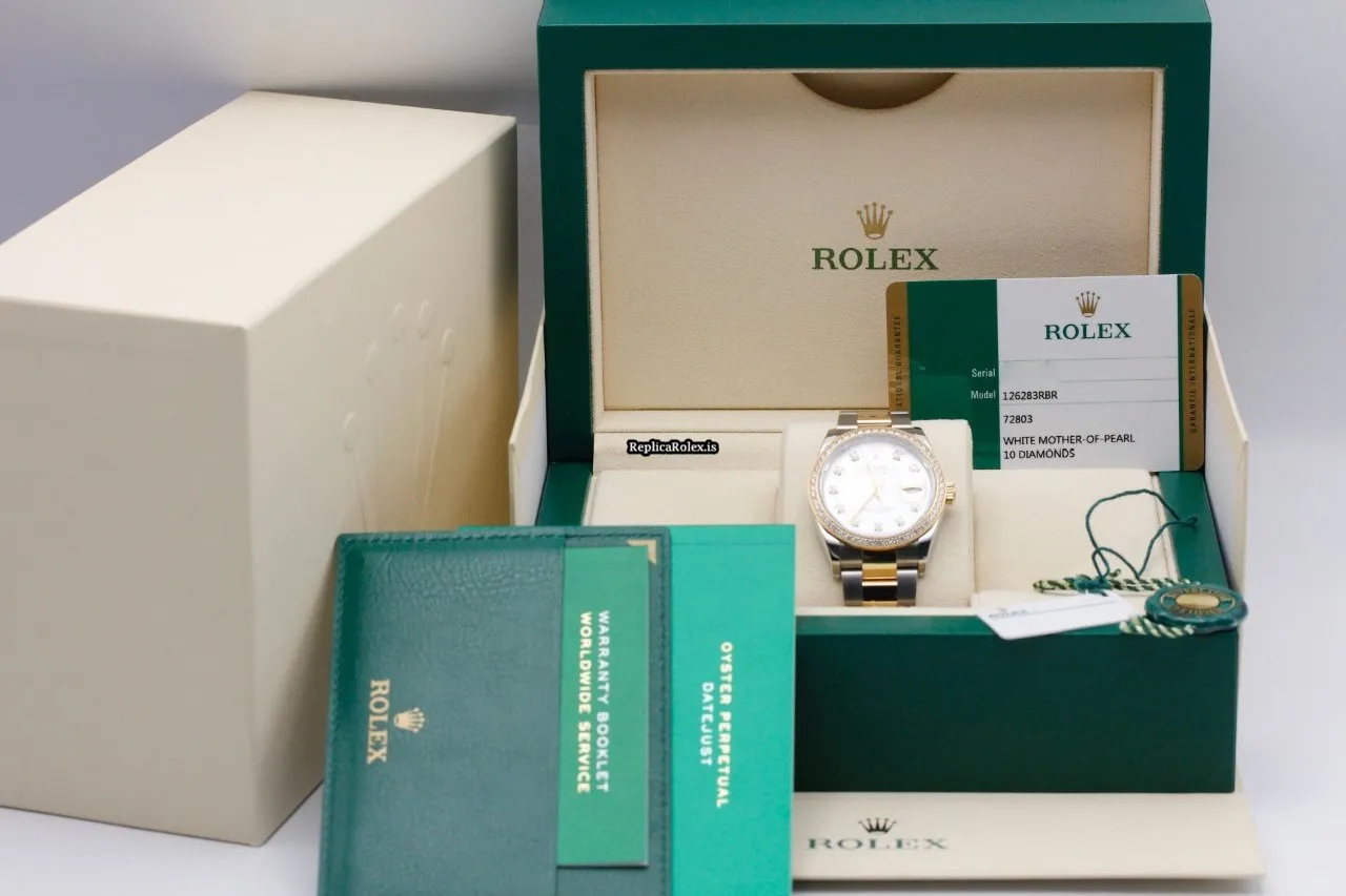 Excellent Replica Rolex Datejust 126283 36mm Gold/steel Case Watch - Image 11