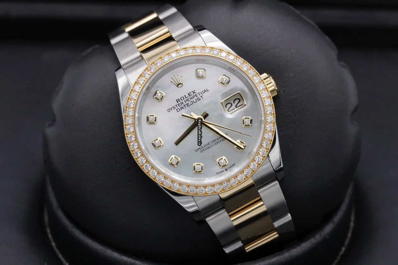 Excellent Replica Rolex Datejust 126283 36mm Gold/steel Case Watch - Image 9