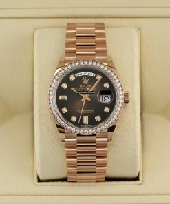 Incredible Replica Rolex Day-date 36 128345rbr Automatic Movement 36mm Rose Gold Case Watch