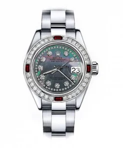 Fabulous Knockoff Rolex Oyster Perpetual Lady Date 69160 Automatic Movement 26mm Steel Case Womens Watch