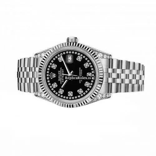 Beautiful Fake Rolex Oyster Perpetual Lady Date 69160 Automatic Movement 26mm Steel Case Womens Watch - Image 3