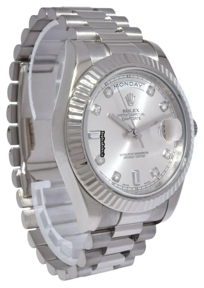 High Quality Replica Rolex Day-date II 218239 Automatic Movement 41mm White Gold Case Watch - Image 4