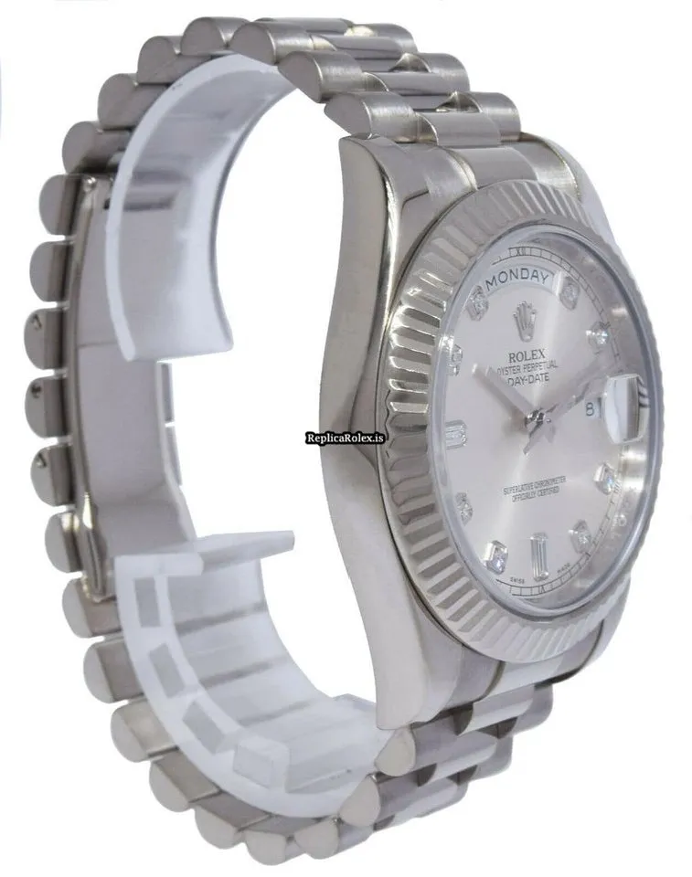 High Quality Replica Rolex Day-date II 218239 Automatic Movement 41mm White Gold Case Watch - Image 7
