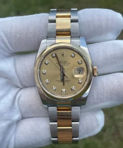Appealing Fake Rolex Datejust 116203 Caliber 3135 Automatic Movement 36mm Gold/steel Case Mens/unisex Watch
